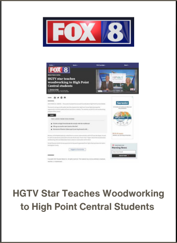 Ben Napier, HGTV show star, teaches woodworking at High School Central students, Fox 8, October 18,2023